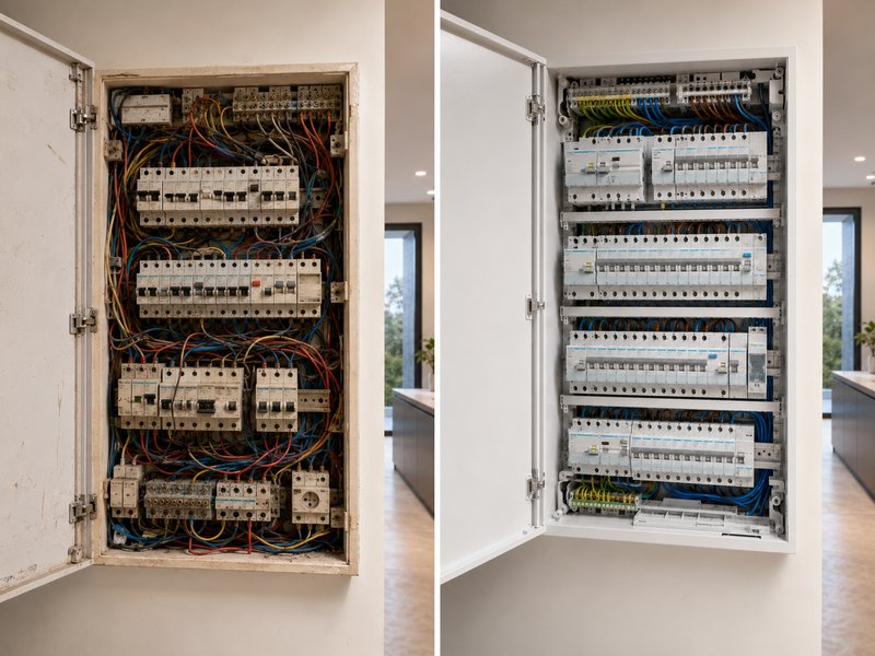 mise aux normes électrique à Nice — installation électrique avant rénovation